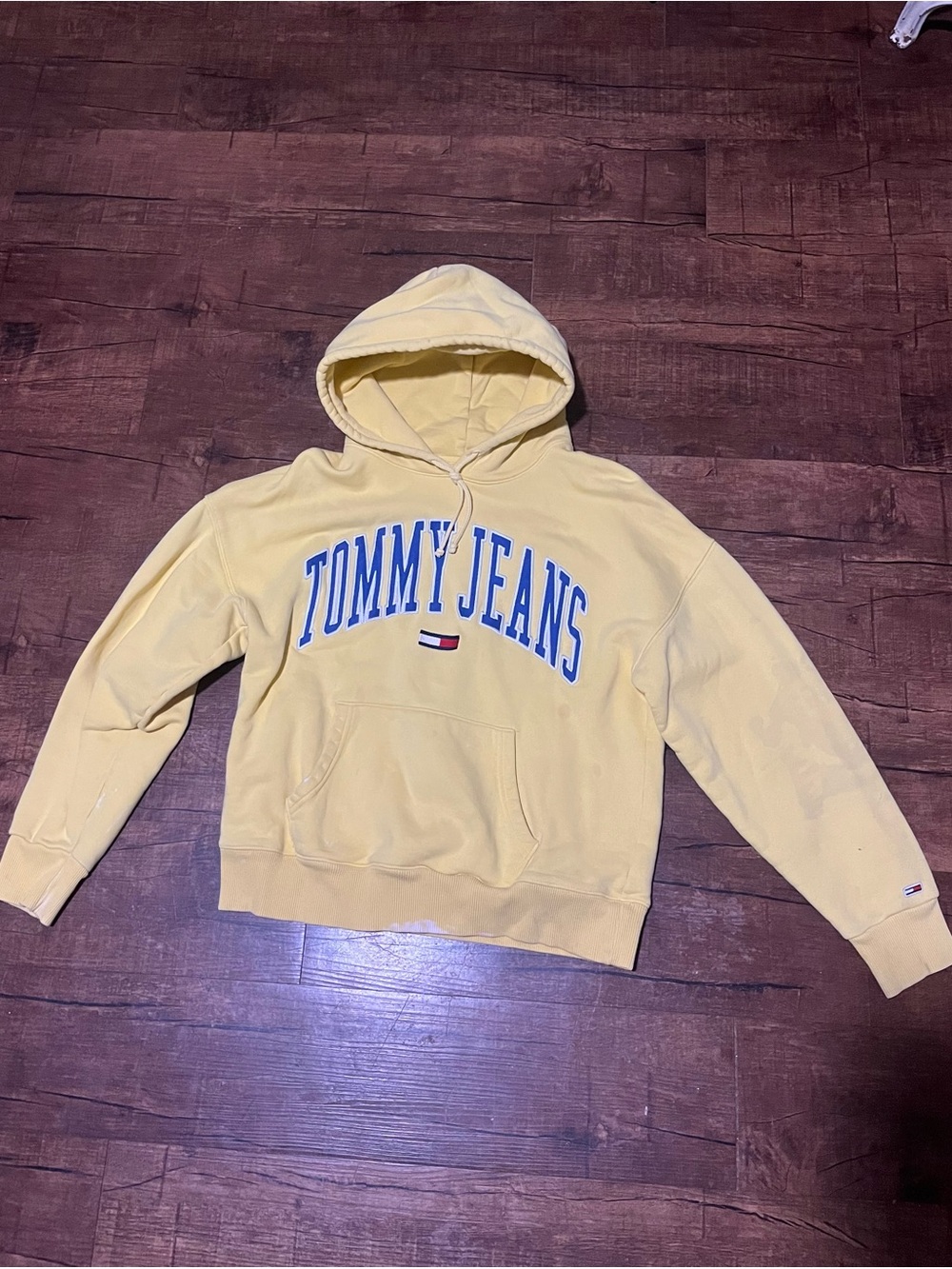 Tommy Jeans Vintage Arch Logo Pullover Hoodie Pastel Yellow S